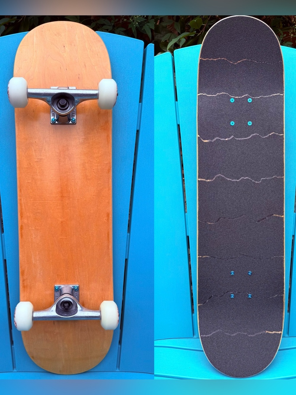 Custom Blank Complete Skateboard 8.25” Tensor Trucks Spitfire 54mm Burner Wheels
